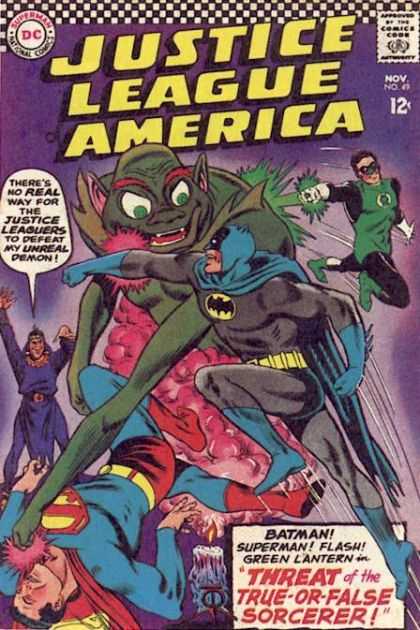 Justice League of America 49 - Batman - Green Lantern - Superman - Super Heros - Unreal Demon