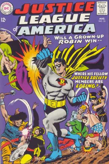 Justice League of America 55 - Robin - Justic Society - August - Comics Code - Dc