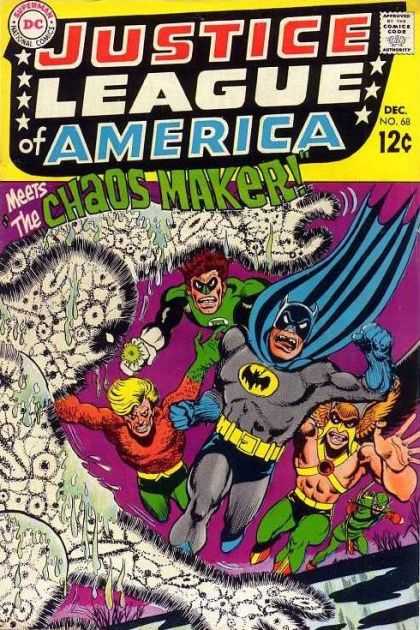 Justice League of America 68 - Batman - Aqueman - Green Arrow - Green Lantern - Slimy Monster