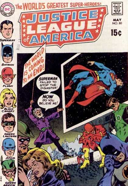 Justice League of America 80 - Worlds Greates Super-heroes - Superman - Batman - Green Lantern - Black Canary - Murphy Anderson