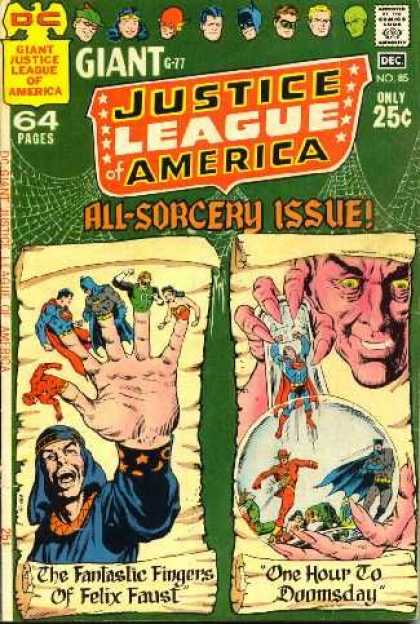Justice League of America 85 - 64 Pages - Hand - Finger Puppets - Superheroes - Superman - Curt Swan
