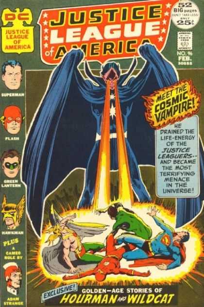 Justice League of America 96 - Cosmic Vampire - Adam Strange - Superman - Flash - Hourman And Wildcat - Neal Adams
