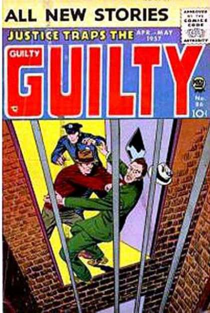 Justice Traps the Guilty 86 - All New Stories - April-may 1957 - Policeman - Prison - Cage