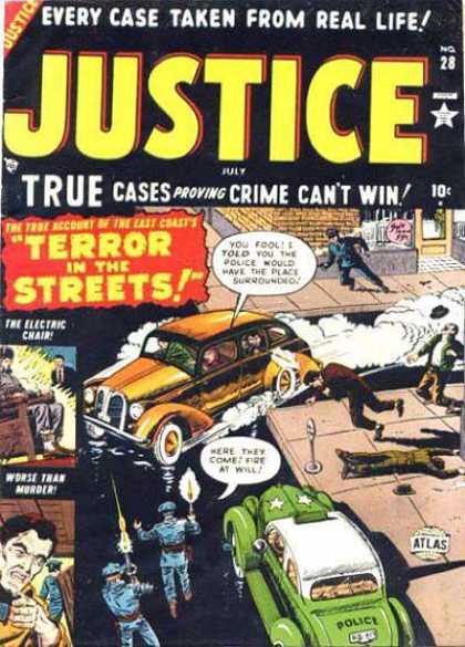 Justice 28 - Police Car - Parking Meter - The Electric Chair - Police Officers - Dead Body