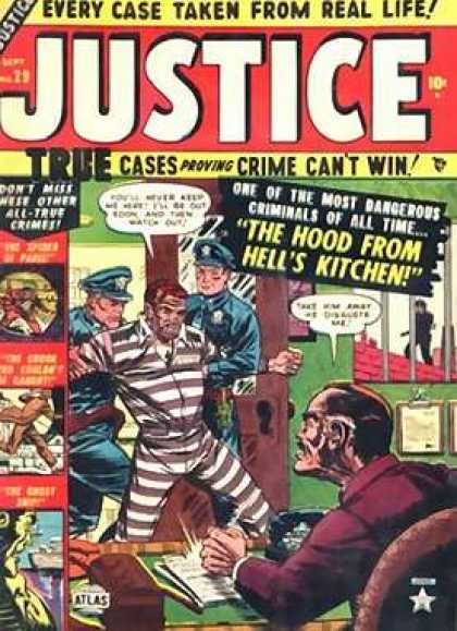 Justice 29 - Hood From Hell - True Stories - Two Police Taking Away A Criminal - Man Pounding On The Desk - Most Dangerous Criminal