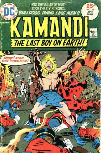 Kamandi 28 - Confederate - Dead Soldiers - Soldiers On The Ground - Thrown Horse - Explosion