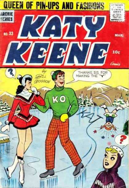 Katy Keene 33 - K O - Sister - Y - Ice Skating - Lake