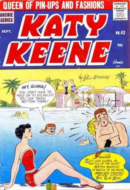 Katy Keene 42 - Queen Of Pin-ups And Fashions - Archie Series - Pool - Bill Woggon - Approved By The Comics Code Authority