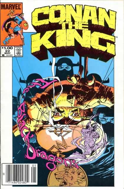 King Conan 22 - Marvel Comics - The Black Dragons - May 22 - Approved Comic Code Authority - Lion