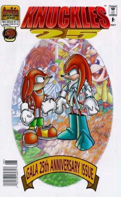 Knuckles 25 - Archie Adventura Series - Gala Issue - White Gloves - Orange Yellow Boots - Blue Boots