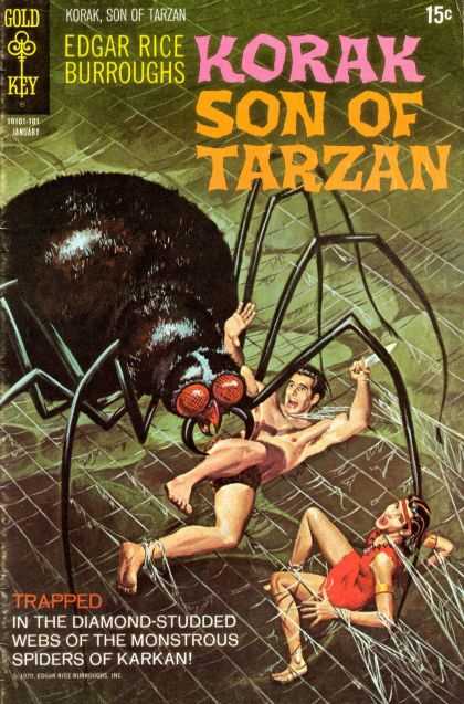 Edgar Rice Burroughs - Son Of Tarzan - Giant Spider - Spider Web - Gold Key Korak 39 - Edgar Rice Burroughs - Son Of Tarzan - Giant Spider - Spider Web - Gold Key