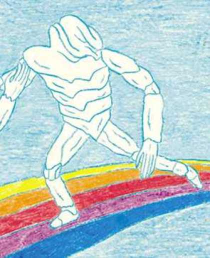 Kramers Ergot 4 - Rainbow - Multicolor - Static Background - Walking On The Path - Creature