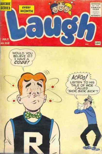 Laugh Comics 112 - Boys - Teenagers - Bowtie - Hanky - Redhead