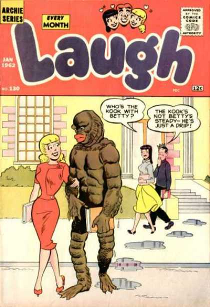 Laugh Comics 130 - Archie Series - Comics Code - Every Month - Monster - Women