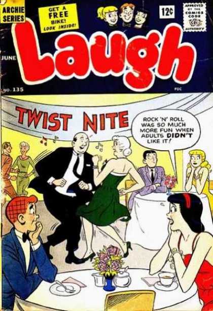 Laugh Comics 135 - Free Bike - Archie - Twist Nite - Dancing - Rock N Roll