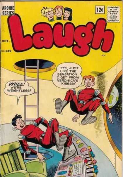 Laugh Comics 139 - Archie - Humor - Teenagers - Space - Weightless