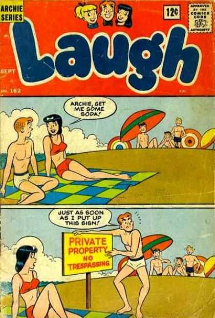 Laugh Comics 162 - Archie - Archie Comics - Laugh - Beach - Soda