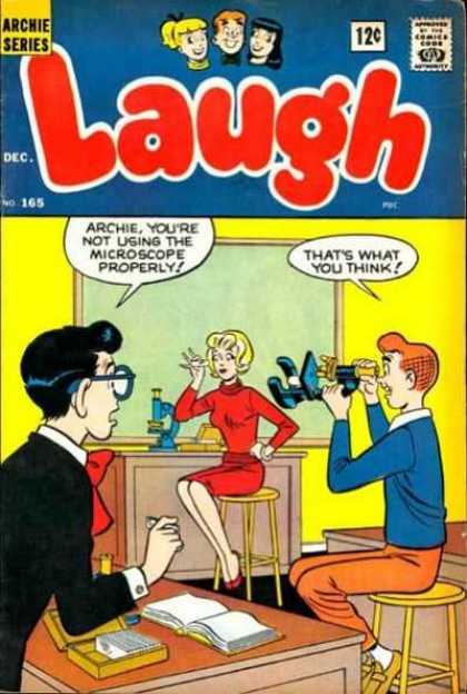 Laugh Comics 165 - Archie - Betty - Veronica - Microscope - Science Class
