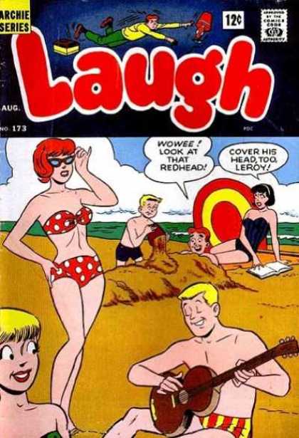 Laugh Comics 173 - Archie Series - Approved By The Comics Code - Lamp - Woman - Sand