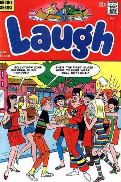 Laugh Comics 188 - Tree - Girls U0026 Boys - Boat - Archie Series - Supergirl