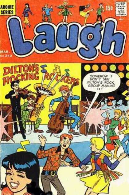 Laugh Comics 240 - Diltons Rocking Rockers - Violin - Tuba - Bass Violin - Dancing