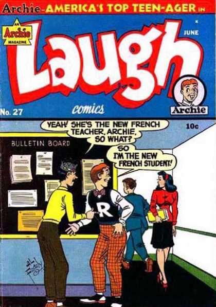 Laugh Comics 27 - French Teacher - Archie - Jughead - French Student - New Teacher