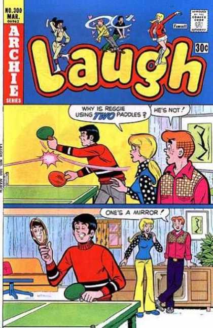 Laugh Comics 300 - Mirror - Ping Pong - Two Paddles - Vain - Polka Dot Shirt