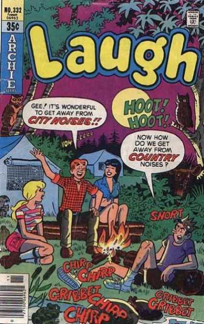 Laugh Comics 332 - Archie Series - Hoot - Chirp - Gribbet - City Noises