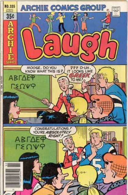 Laugh Comics 335 - Archie - Archie Comics - Laugh - Greek - Language Class