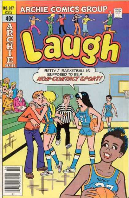 Laugh Comics 337 - Archie Comics Group - No 337 - Basketball Is Supposed To Be A Non-contact Sport - Veronica - Betty