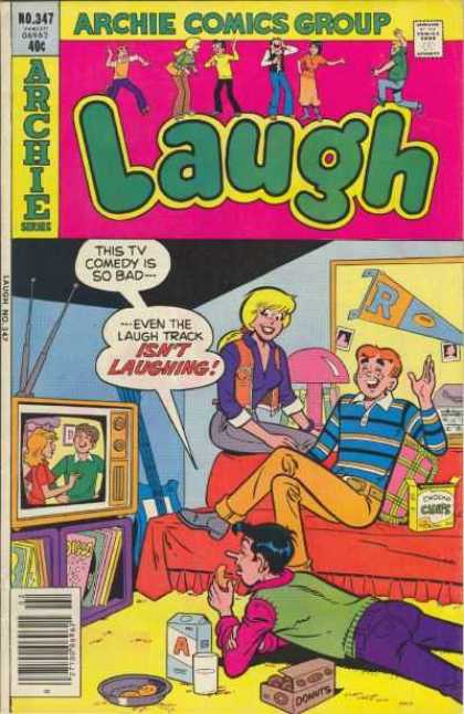 Laugh Comics 347 - Archie Comics Group - Television - Biscuit - Night Lamp - Water