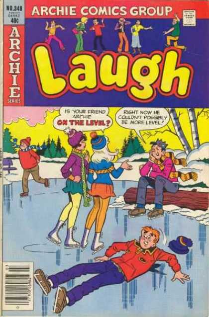 Laugh Comics 348 - Skates - Ice Rink - Sweaters - Snow - Scarves