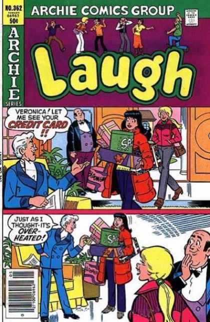 Laugh Comics 362 - Betty And Veronica - Butler - Shopping - Credit Card - Father