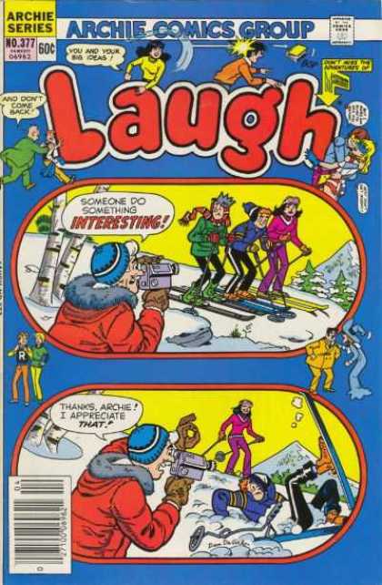 Laugh Comics 377 - Veronica - Jughead - Video Camera - Skis - Snow