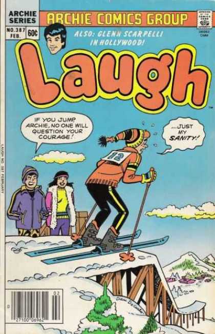Laugh Comics 387 - Archie - February - Speech Bubbles - Skis - Clouds