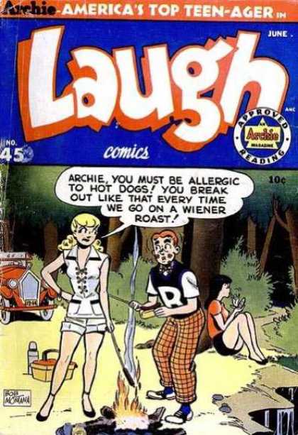 Laugh Comics 45 - Wiener Roast - Hot Dogs - Americas Teen-ager - Comics - Archie