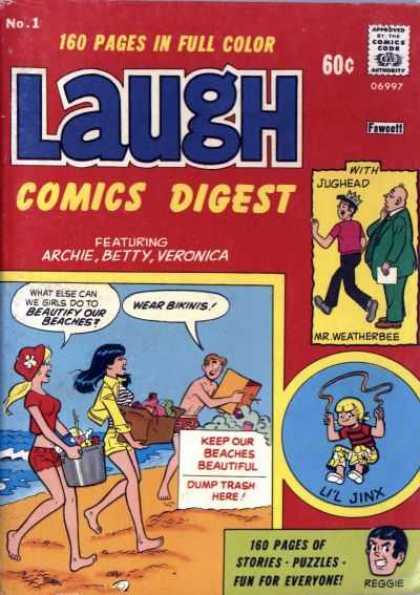 Laugh Digest 1 - 160 Pages In Full Cover - Approved By The Comics Code Authority - Sea - Archie - Betty