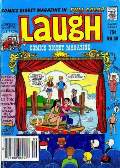 Laugh Digest 30 - Archie - Water - Dock - Paddle Boat - Bikini