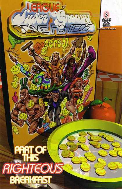 League of Super Groovy Crimefighters 3 - Ceral Box - Vol 3 - Apple - Super Heros - Part Of This Righteous Breakfast