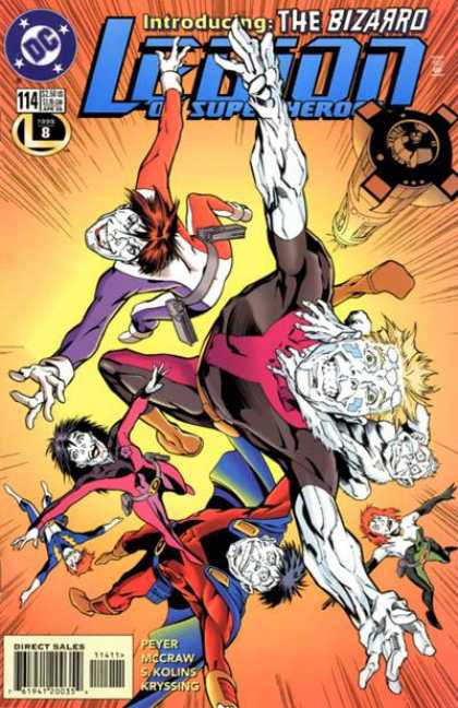 Legion of Super-Heroes (1989) 114 - The Bizarro - Peyer - Flying - Circus - White Faces - Alan Davis