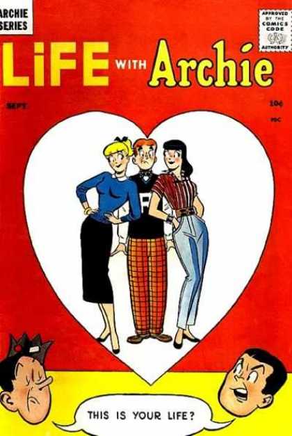 Life With Archie 1 - Comics Code - Betty - Veronica - Heart Shape - This Is Your Life