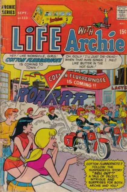 Life With Archie 113 - Cotton Flubbernote - Motorcycles - Women In Motorcycle Outfits - Sings - City Street
