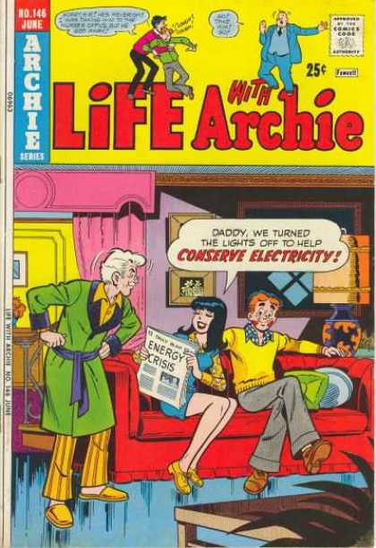 Life With Archie 146 - Daddy - Veronica - Newspaper - Electricity - Crisis