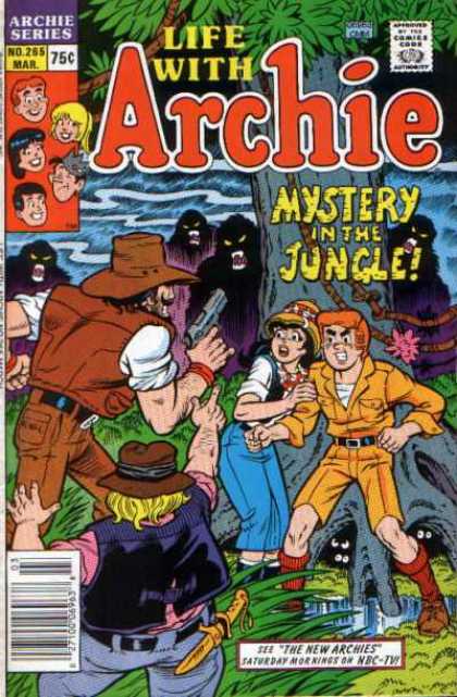 Life With Archie 265 - Archie Series - Approved By The Comics Code - Water - Mystery In The Jungle - Gun