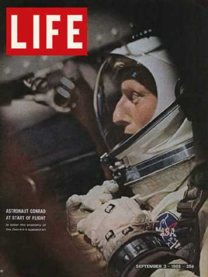 Life - Astronaut Charles Conrad at lift-off