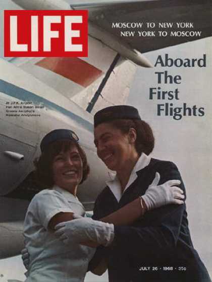 Life - American and Soviet flight attendants