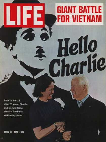 Life - Charlie Chaplin with wife Oona
