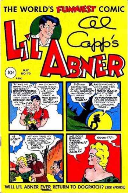 Li'l Abner 70 - Al Capps - The Worlds Funniest Comic - Red Shirt - Yellow Moon - Green Hat