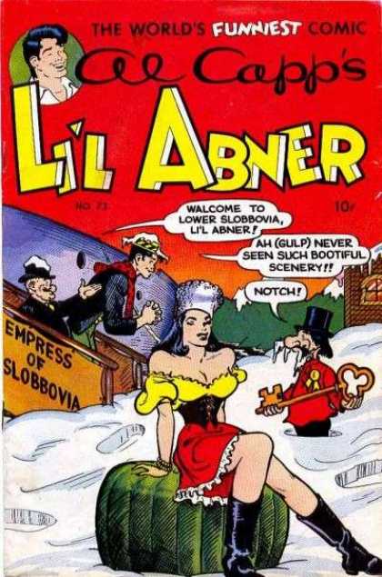 Li'l Abner 73 - The Worlds Funniest Comic - Al Capp - Empress Of Slobbovia - Snow - Key