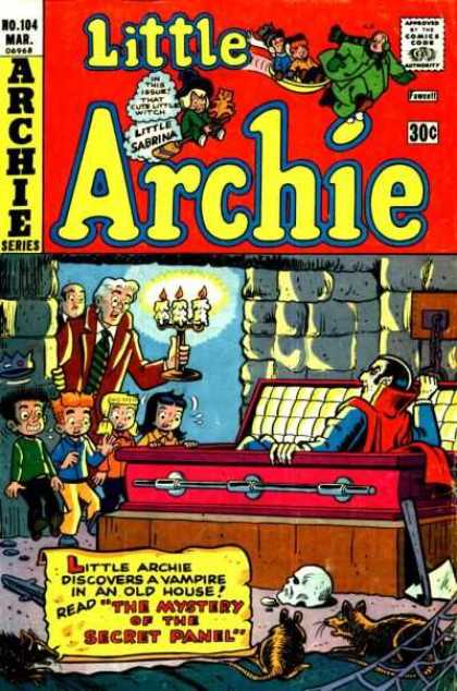 Little Archie 104 - Vampire - Coffin - Candelabrum - Rats - Skull